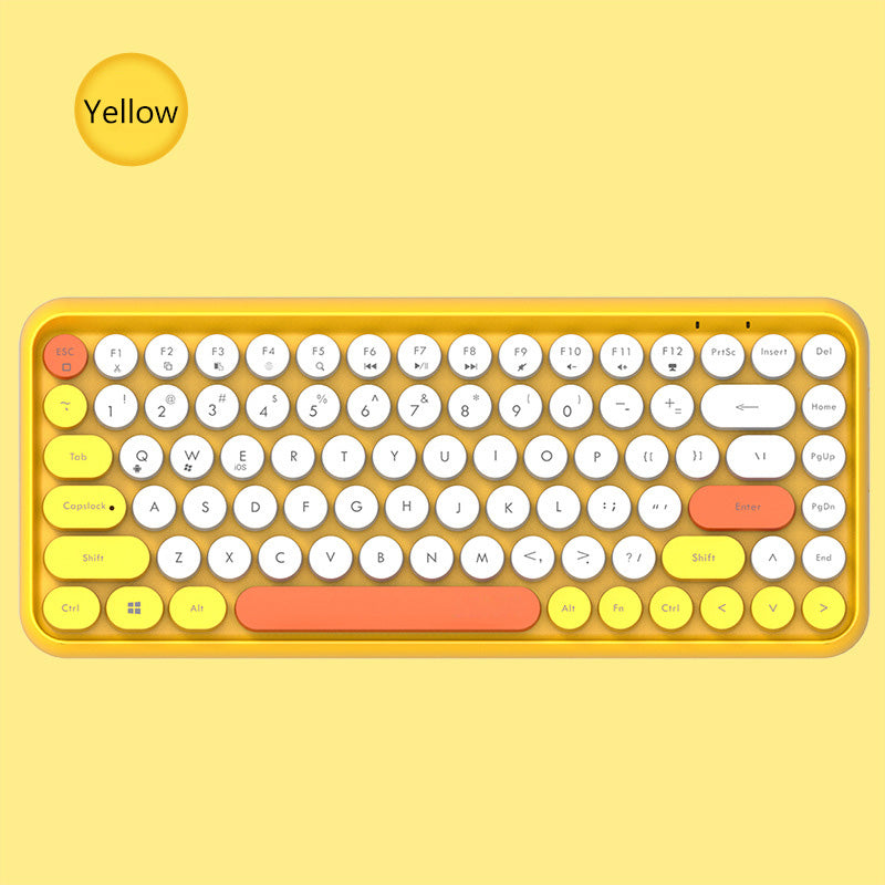 Wireless Bluetooth 84-Key Keyboard with 10M Range for Windows, Mac, Android