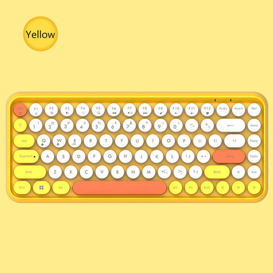 Wireless Bluetooth 84-Key Keyboard with 10M Range for Windows, Mac, Android