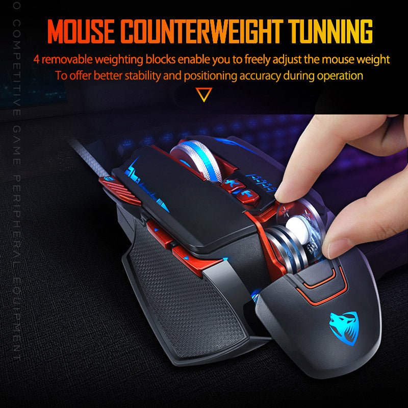 Thunder Wolf V9 Wired Gaming Mouse 2500DPI Ergonomic USB Desktop