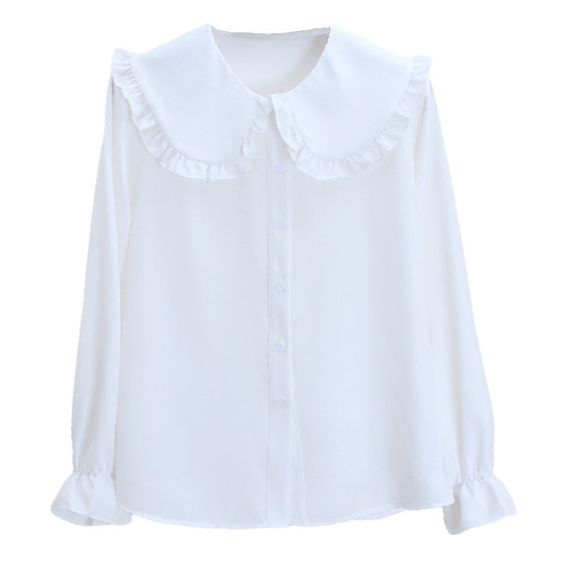 Loose Style Doll Collar Top Coat