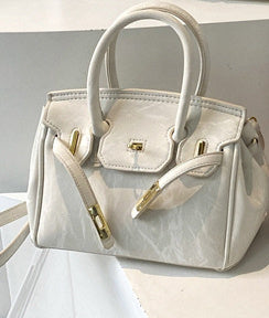 Retro Fashion Large Capacity Portable Ladies Bag in Milky White, Black, Pink