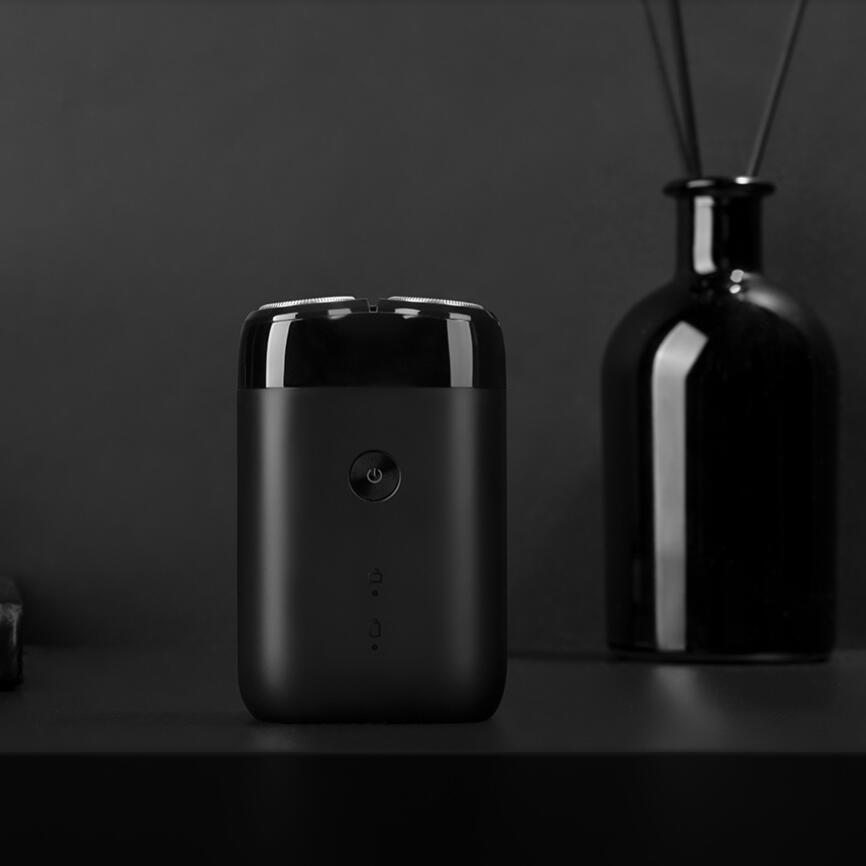 Rasoir rotatif à double lame pour hommes, étanche IPX7 avec chargement Type-C