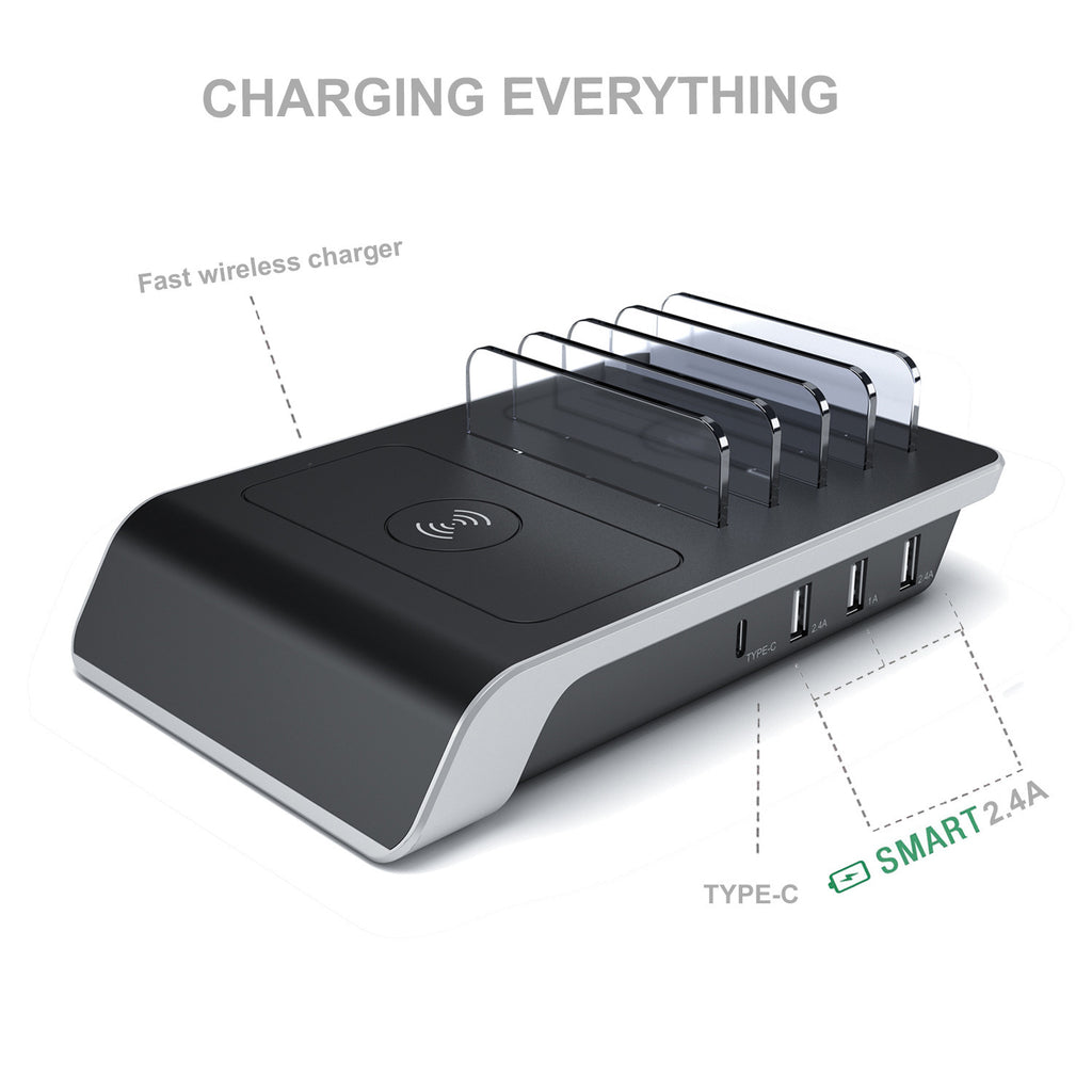 Base de support de chargement pour téléphone portable et tablette 19,8x12,2x3,5cm ABS