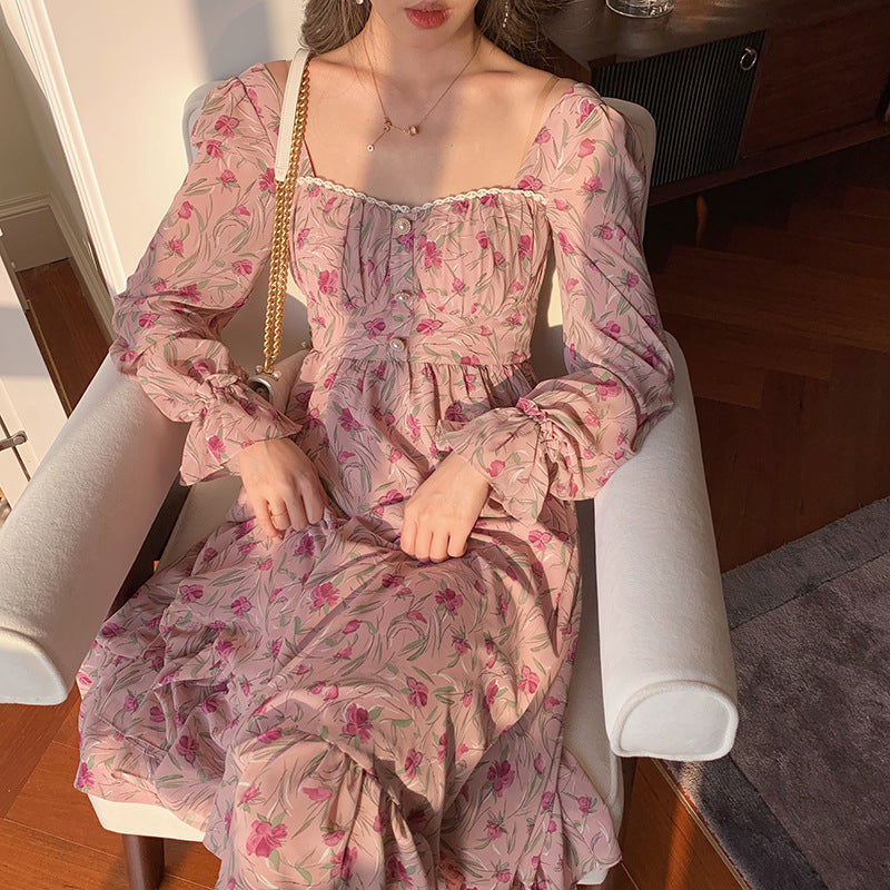 Robe en Mousseline Fleurie Clochette de Fée