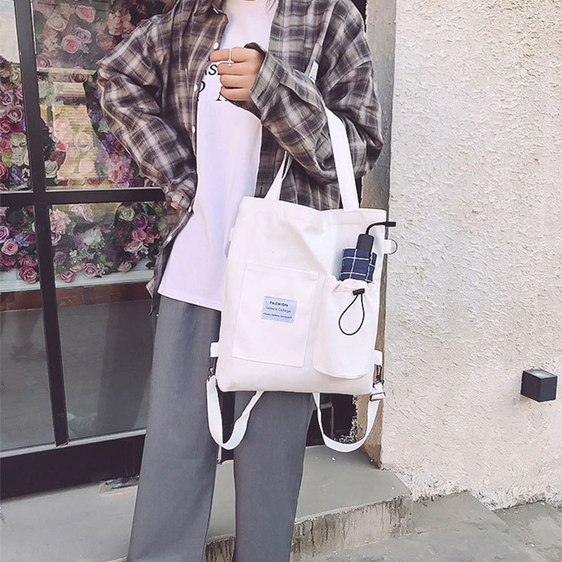 Handbag With Pockets Preppy Buckpack Shoulder Bag For Women Shoolbags