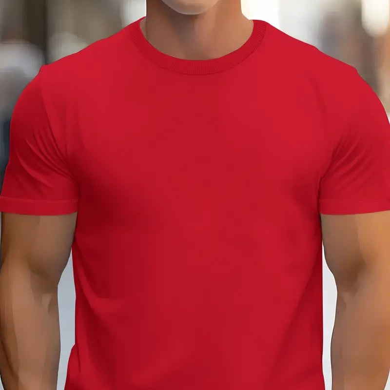 Men's Cotton Modal Casual Short Sleeve Pullover Shirt