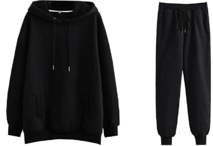 Two-Piece Casual Fleece Sweater and Straight Pants Set in Multiple Colors, Sizes S-XL
