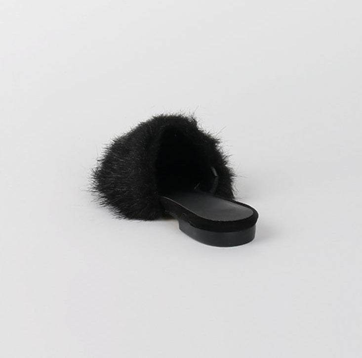 Flat Bottom Fleece Slippers with Rubber Sole – Free Shipping