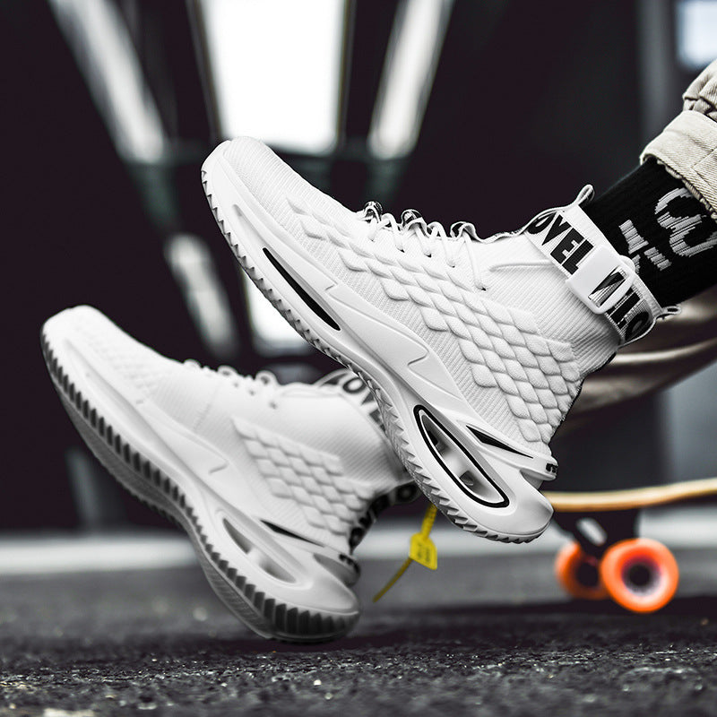High Top Breathable Mesh Casual Sports Shoes for Men