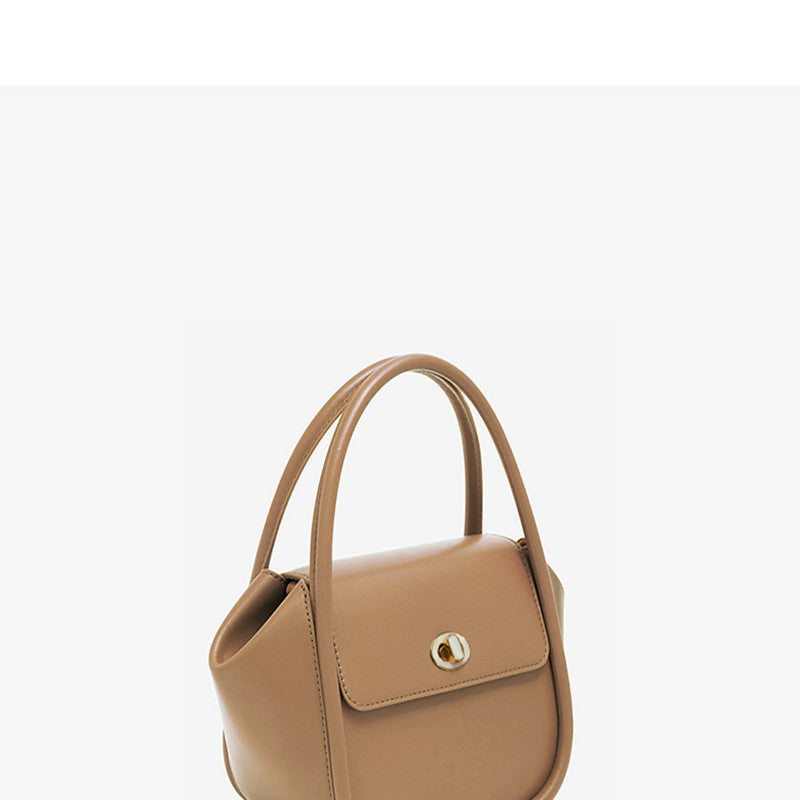 Leather Wing Tote Crossbody Bag with Buckle Closure