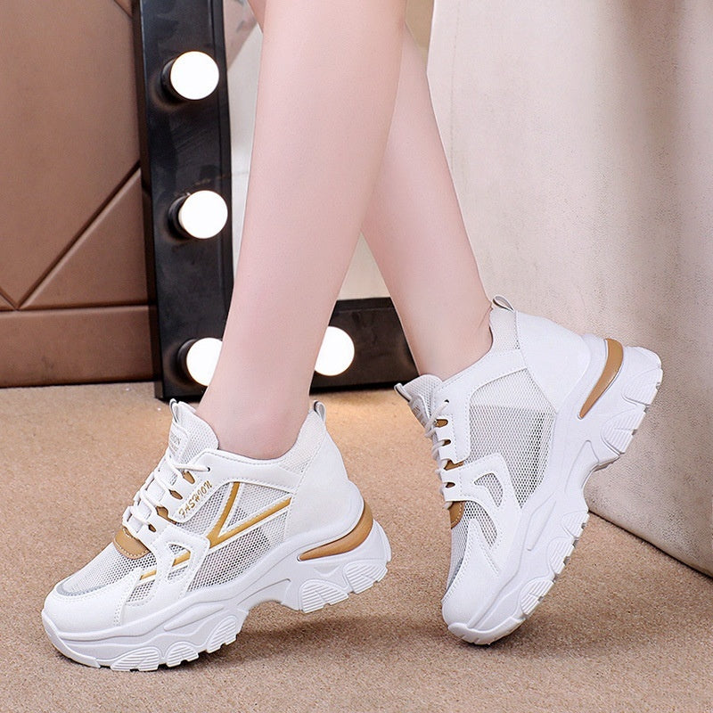 Chaussures de sport décontractées montantes à plateforme (style "Dad Shoes")