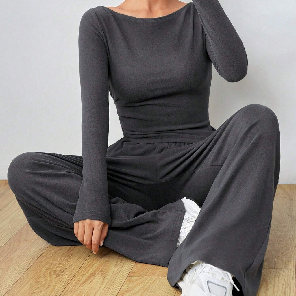 Women's Irregular Casual Long-Sleeve Suit Set