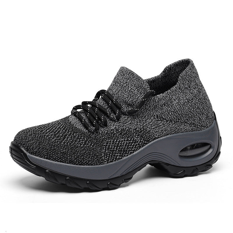Women’s Flying Knit Waterproof Platform Shaking Shoes