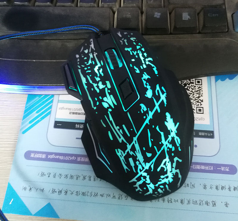 Wired 5500DPI Optical Gaming Mouse with 7-Color LED Backlight, 7 Buttons USB for PC Laptop Desktop