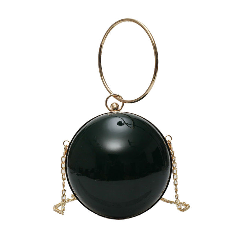 Stylish Spherical Chain Clip With Diagonal Cross Bag