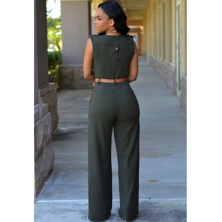 Women’s Fashion Polyester Cotton Jumpsuit Pants