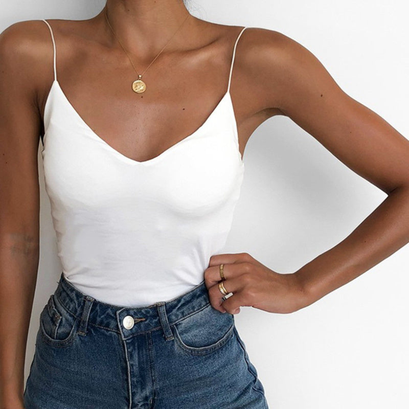 Satin Women’s Thin Solid Camisole Tank Top