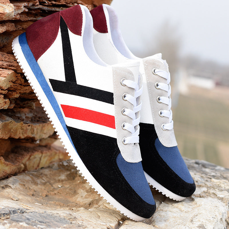 Men's Canvas Casual Shoes Breathable Flat Lace-Up