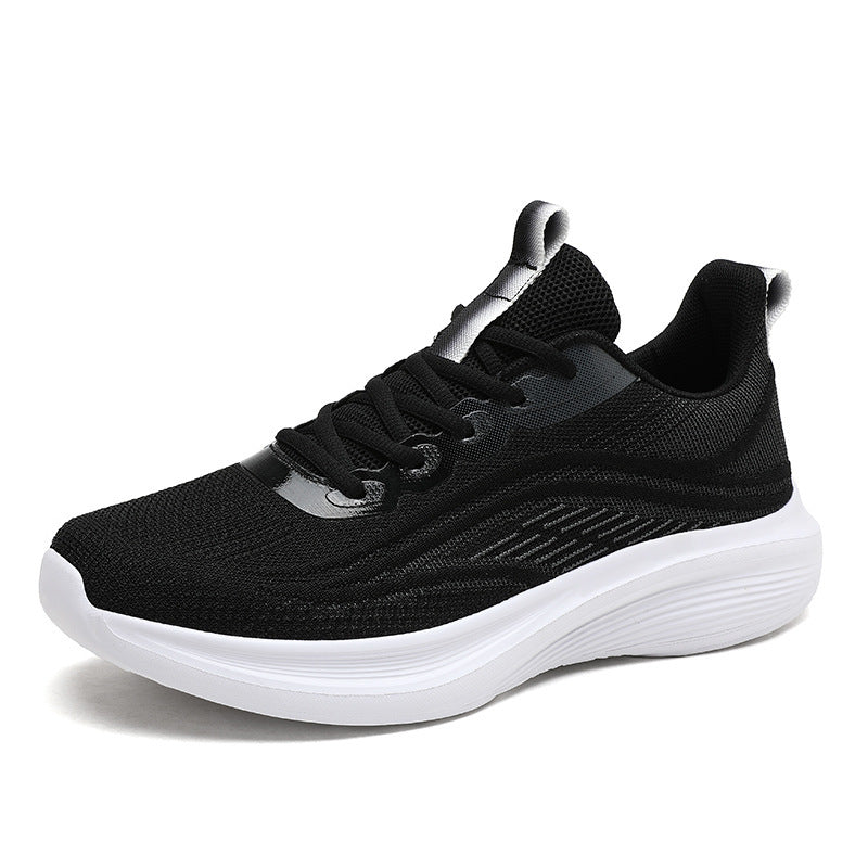 Breathable Lightweight Shock Absorption Sneakers with Soft Bottom
