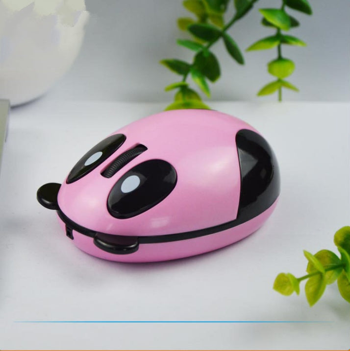 Silent 2.4G Wireless Optical Panda Mouse with Rechargeable Battery and Cute Cartoon Design