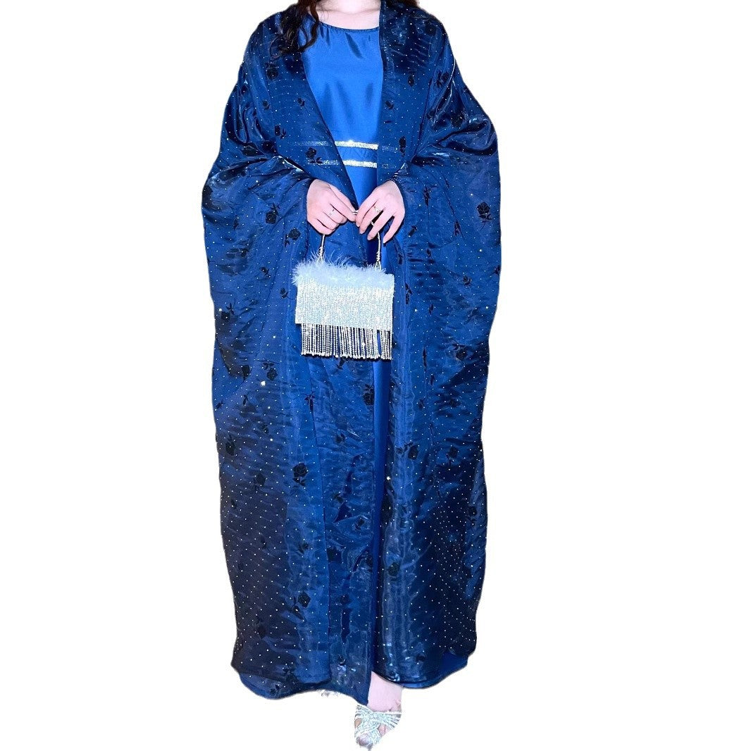 Arabian Women's Simple Rose Skirt Suit Robe