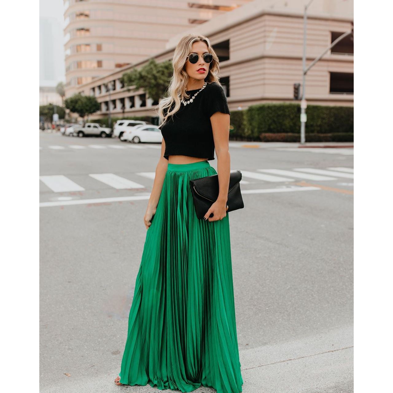 Women’s High Waist Casual Long Skirt in Multiple Colors S-XL