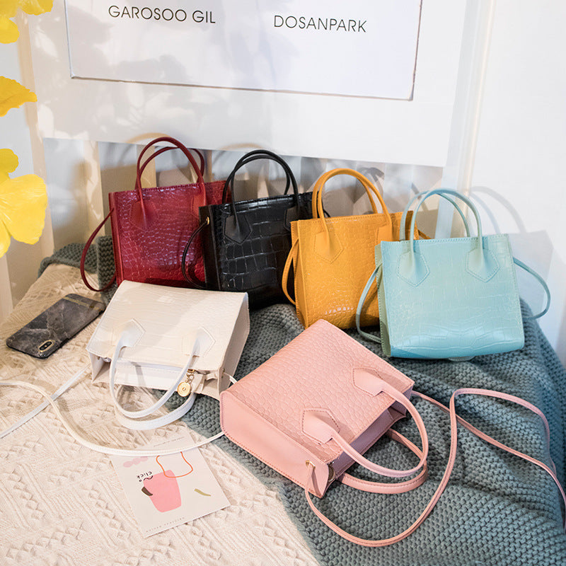 Women's All-Match Small PU Shoulder Handbag with Crocodile Pattern