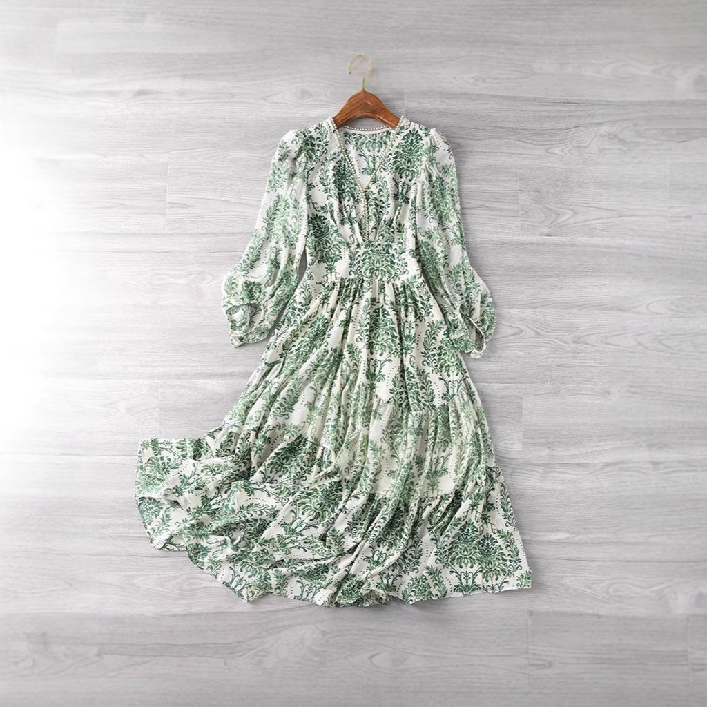 Jupe enfant taille haute amincissante, motif floral, style "Light Luxury"