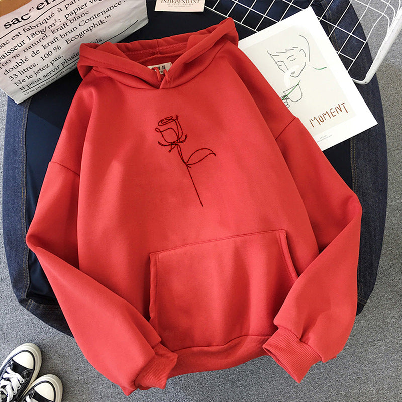 Rosane Rozendruk Cartoon Print Hooded Sweatshirt for Women