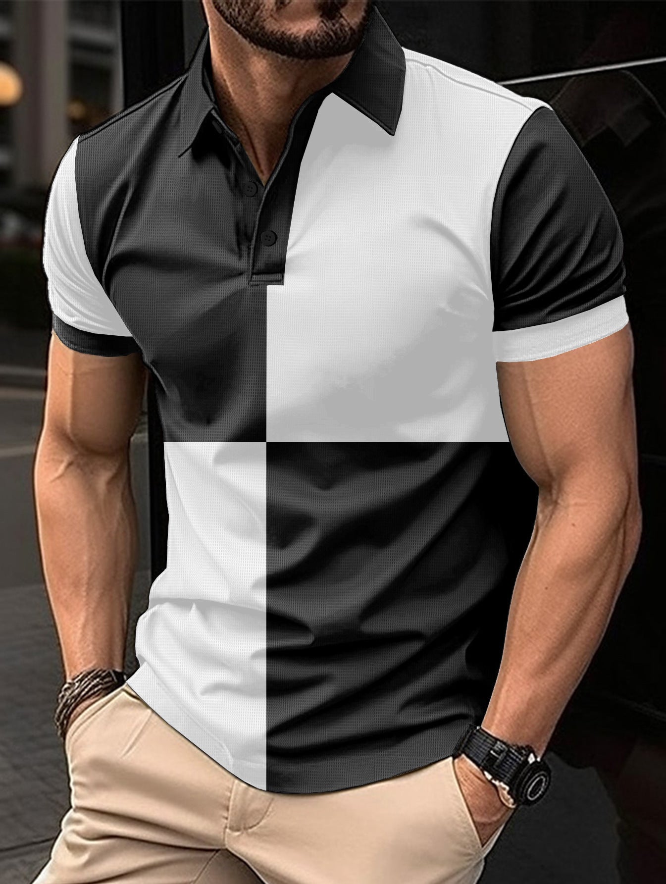 Casual Sports Short Sleeve Polo Shirt Men Clothing