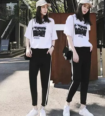 Casual loose short-sleeved trousers fashion two-piece suit