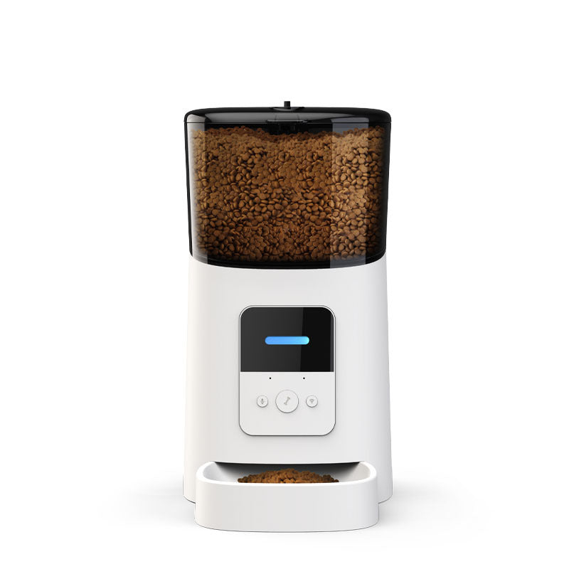 Smart Automatic Pet Feeder with WiFi – Black & White Options