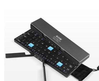 Mini Folding Bluetooth Wireless Keyboard with 3-Device Memory
