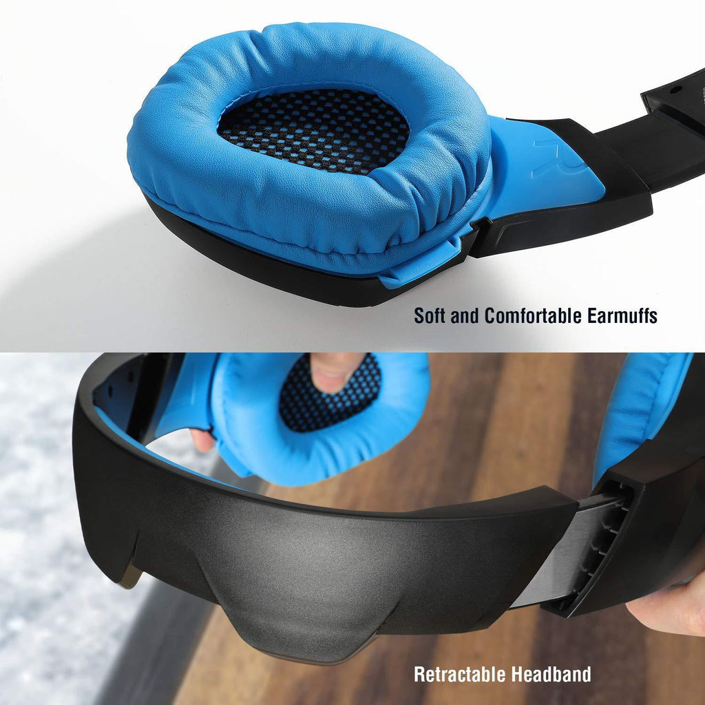 Gaming Headset with 50mm Speakers and 3.5mm + USB Jack