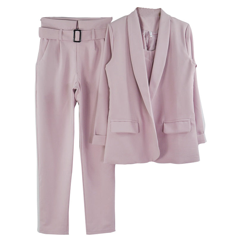 Women's Solid Color Cotton Blend Suit in Multiple Colors S-XL