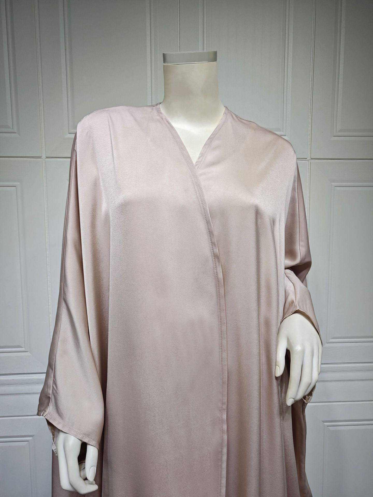 Soft Light Batwing Sleeve Apricot Purple Robe, Free Size