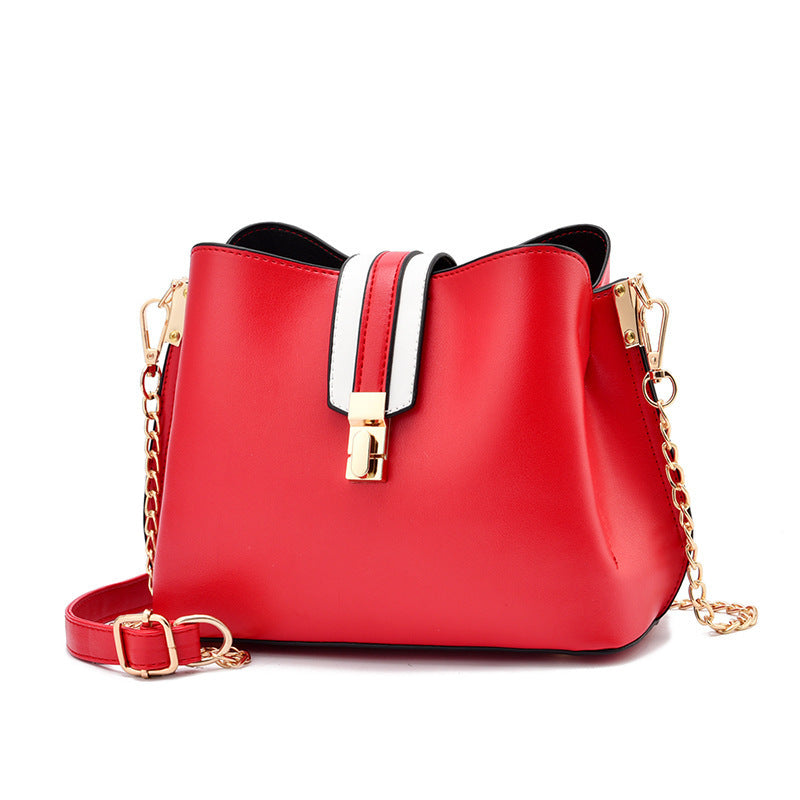 Simple portable ladies bucket bag