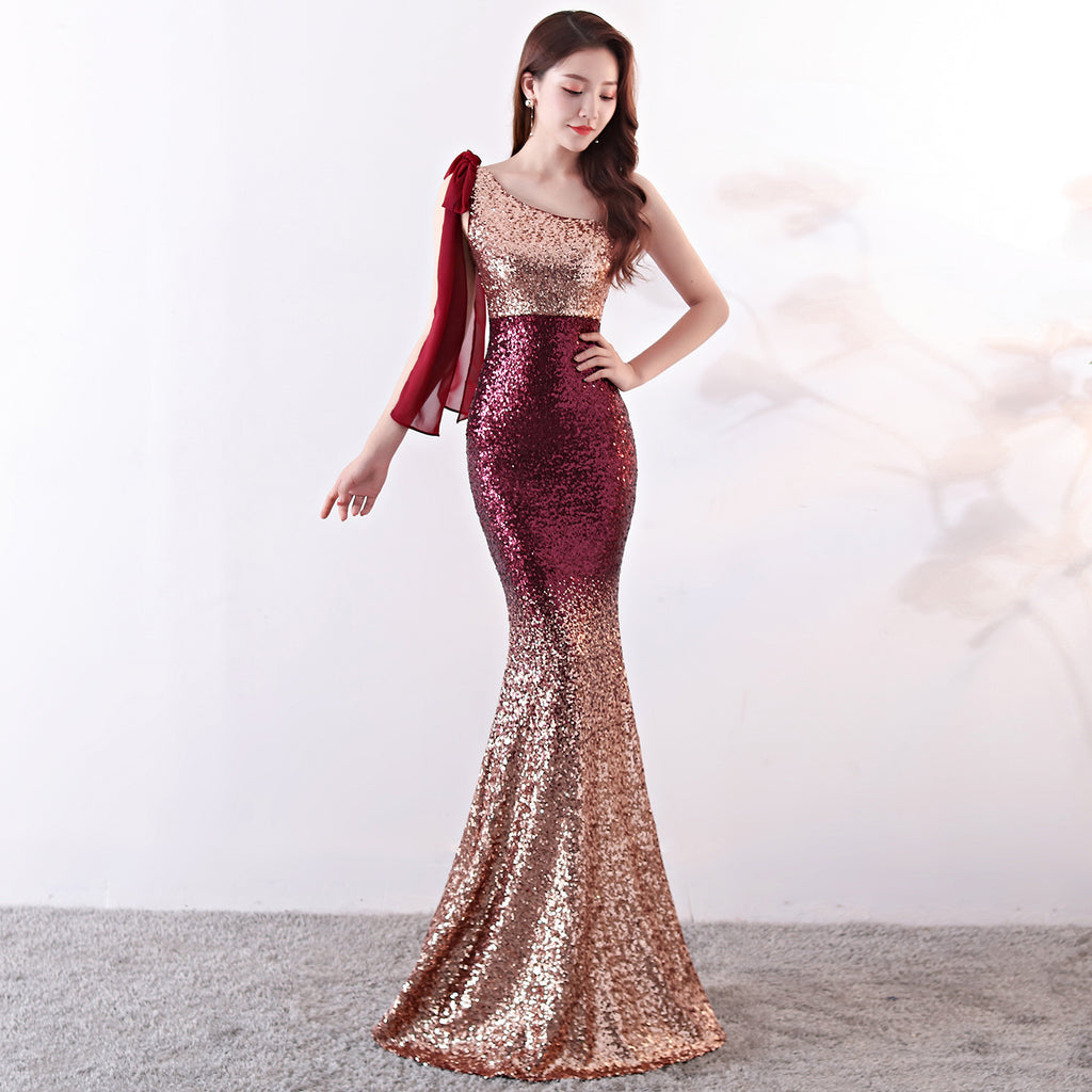Long Slim Fit Party Banquet Dress