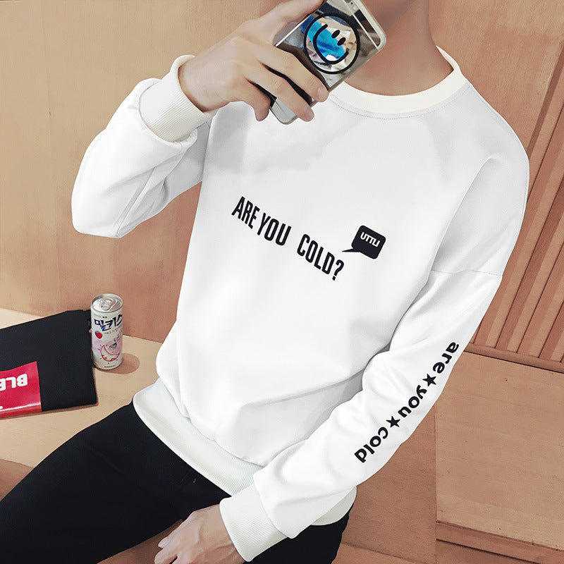 Men's White Polyester Sweater Available in Multiple Sizes