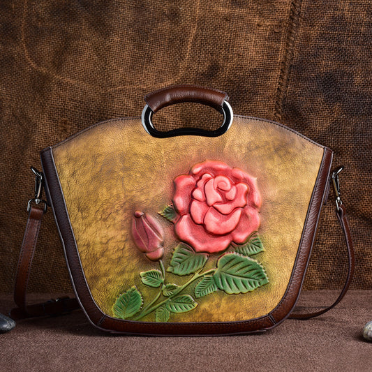 Fashion handbag messenger bag retro embossed excellent