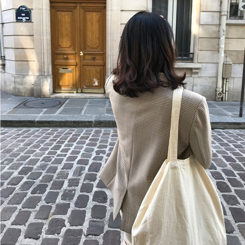 Blazer rétro à carreaux