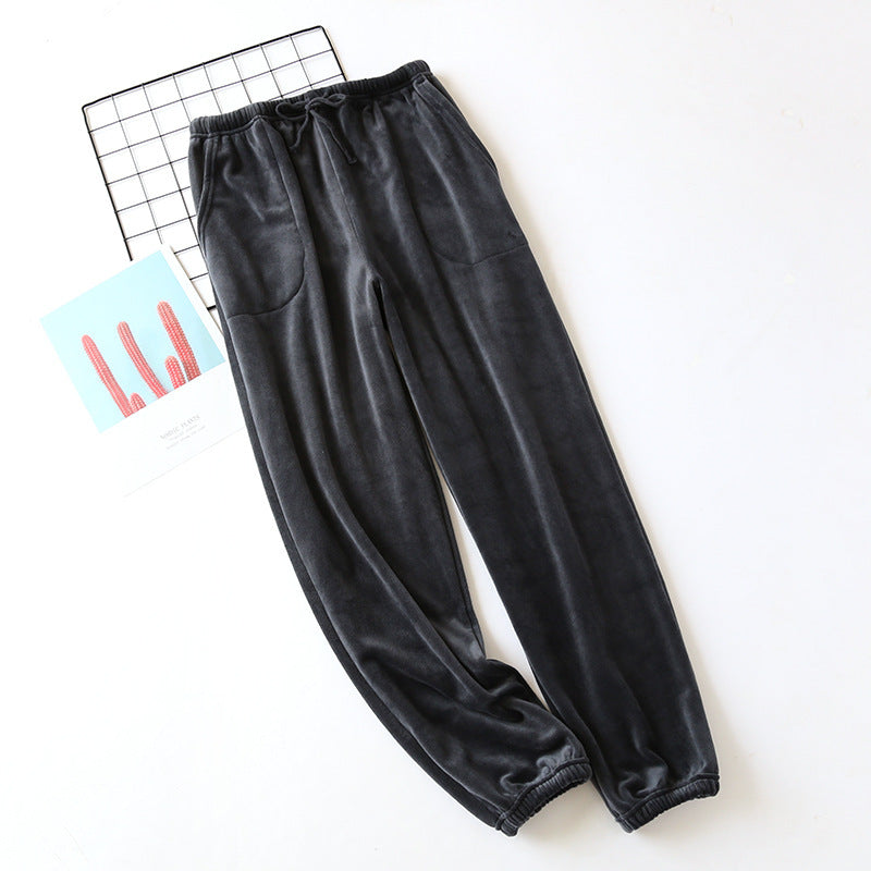 Plus Size Women's Loose Flannel Pajama Pants