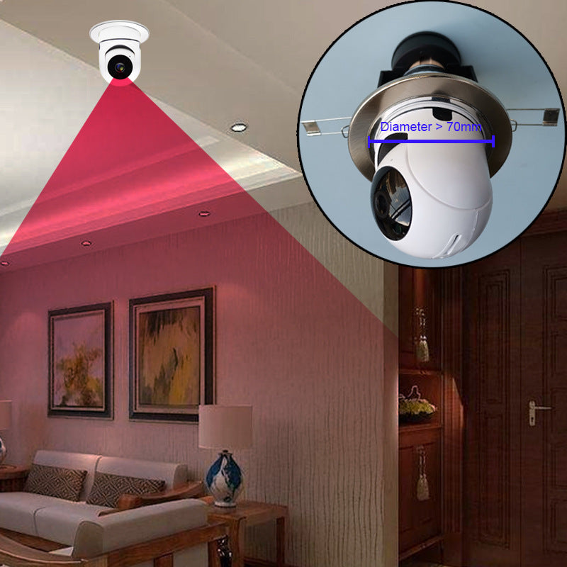 Caméra intelligente sans fil WIFI 1080P à tête rotative pour la surveillance de sécurité à domicile