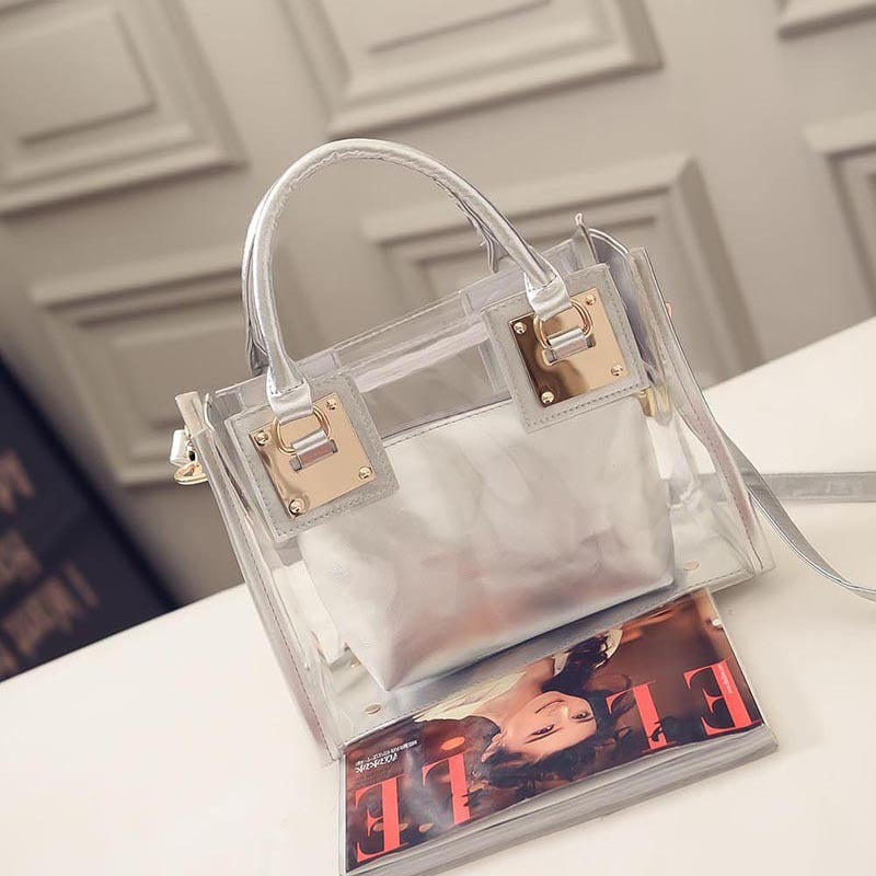 Sac transparent en PVC « Mère et enfant » 20x26x12cm