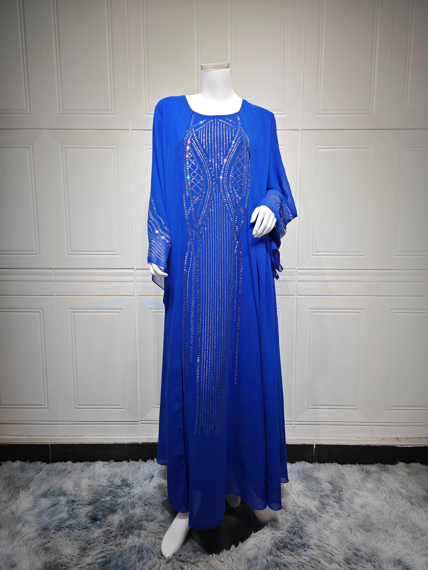 Plus Size Long Swing Robe Dress for Women Middle East Style