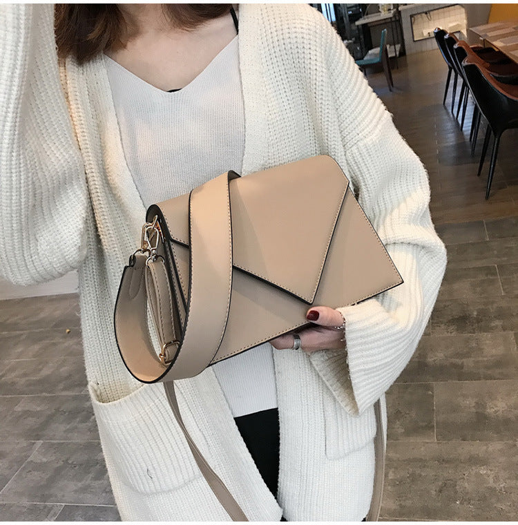 Petit sac à bandoulière carré en PU large pour femme
