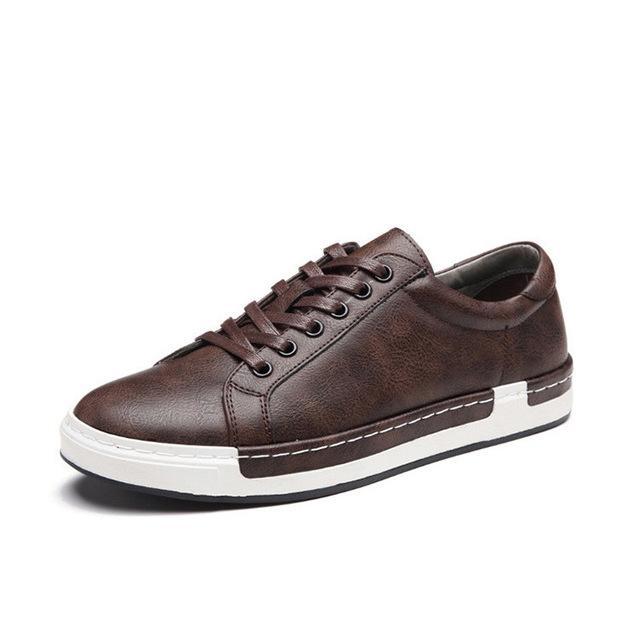 Handmade Men’s Flat Heel Rubber Sole Shoes