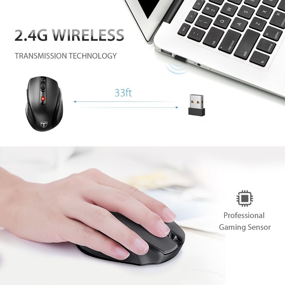 Souris de jeu USB filaire avec 6 boutons, 130x85x45mm, 128g, 8M de clics