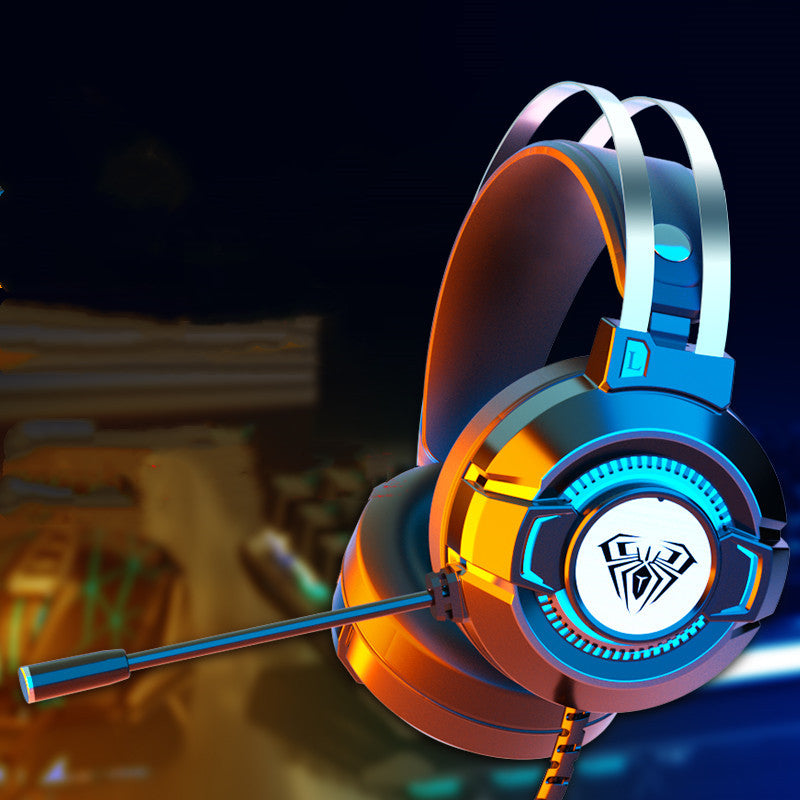 Noise-Canceling Gaming Headphones with Virtual 7.1 Sound and Colorful Breathing Light