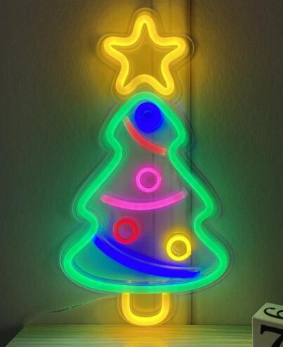 LED Neon Light with Acrylic Back Panel USB Powered Room Night Decoration